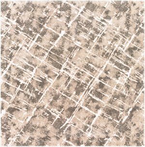Livabliss Tuscany Geometric Mid-century Area Rug Woven in Turkey for Open Living Spaces White, Light Be 7'10" x 7'10" TUS2300-710SQ
