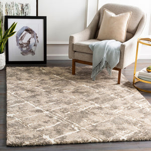 Livabliss Tuscany Geometric Mid-century Area Rug Woven in Turkey for Open Living Spaces White, Light Be 12' x 15' TUS2300-1215