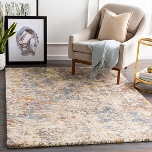 Livabliss Tuscany Machine Woven Polypropylene Area Rug with High Low Pile for Living Rooms Metallic Gold, 4'3" x 5'7" TUS2301-4357