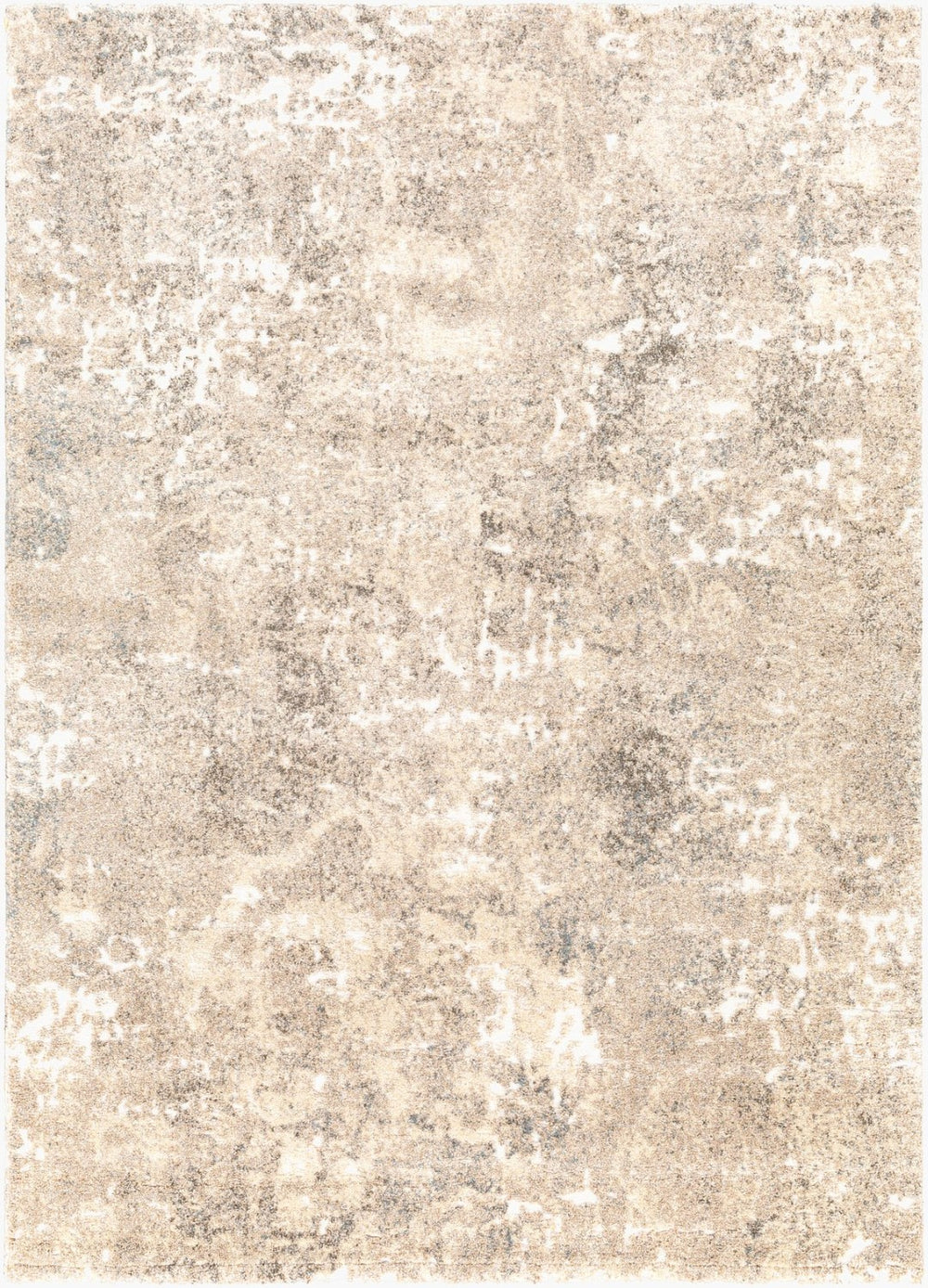 Livabliss Tuscany High Pile Polypropylene Area Rug Mid-century Modern Design for Large Living Rooms Ivory, Aqua 5'3" x 7'3" TUS2304-5373