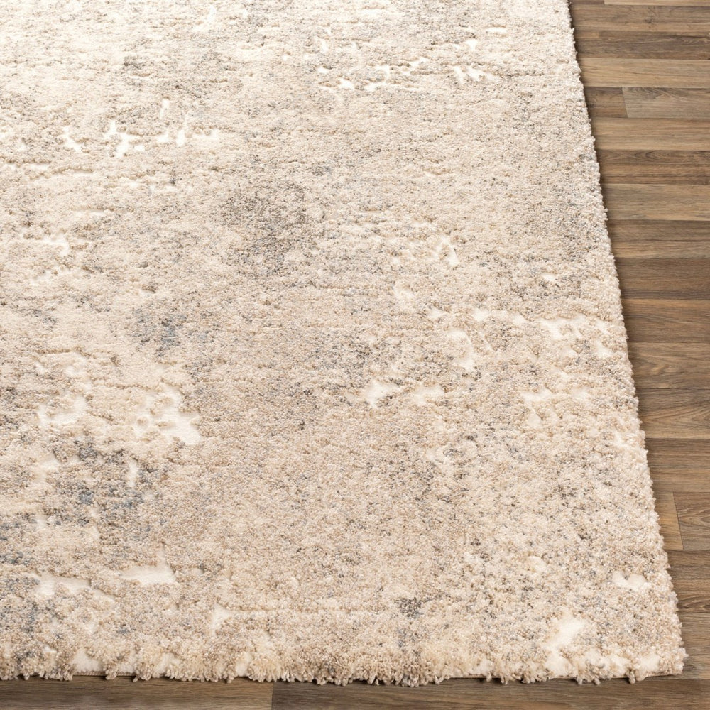 Livabliss Tuscany High Pile Polypropylene Area Rug Mid-century Modern Design for Large Living Rooms Ivory, Aqua 5'3" x 7'3" TUS2304-5373