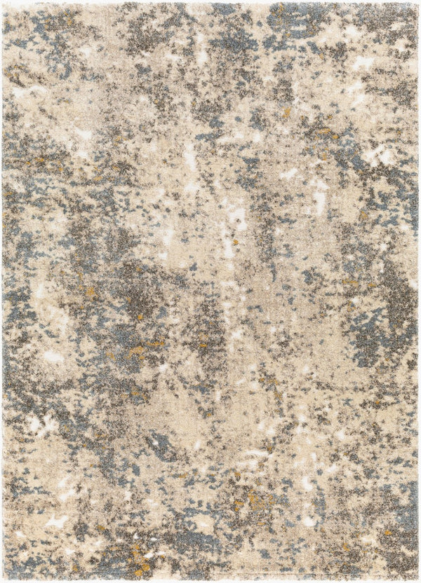 Livabliss Tuscany Machine Woven High Low Pile Area Rug for Living Room Polypropylene Blend White, Dark Bro 8'10" x 12'2" TUS2305-9121