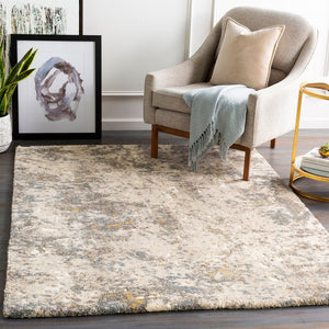 Livabliss Tuscany Machine Woven High Low Pile Area Rug for Living Room Polypropylene Blend White, Dark Bro 8'10" x 12'2" TUS2305-9121