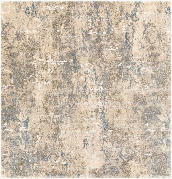 Livabliss Tuscany Collection High Pile Area Rug Soft Polypropylene Blend for Living Rooms Blue, White 7'10" x 7'10" TUS2306-710SQ