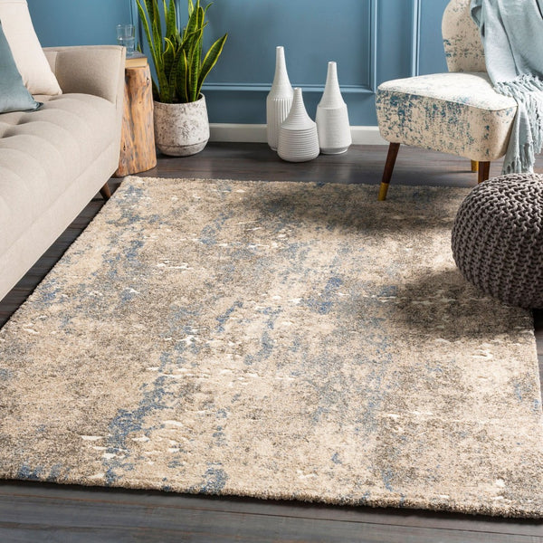 Livabliss Tuscany Collection High Pile Area Rug Soft Polypropylene Blend for Living Rooms Blue, White 8'10" x 12'2" TUS2306-9121