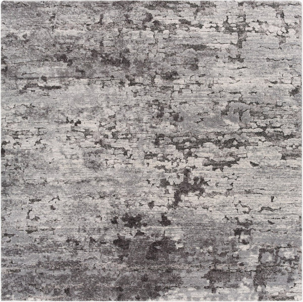 Livabliss Tuscany High Pile Area Rug Mid Century Modern Plush Woven Living Room Floor Accent Gray, Charcoal 7'10" x 7'10" TUS2310-710SQ