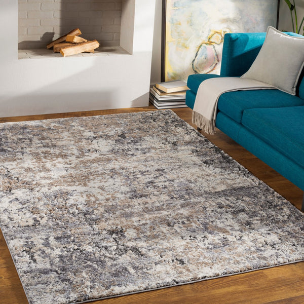 Livabliss Tuscany Machine Woven Area Rug For Modern Homes - Durable, Stylish, And Easy To Maintain In Turkey Tan,Ivory,Charcoal,Black,Gray Polypropylene,Polyester Tus2311-9121