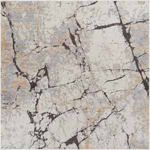 Livabliss Tuscany High Pile Machine Woven Area Rug for Modern Living Room Floor Decor Ivory, Light Be 7'10" x 7'10" TUS2314-710SQ