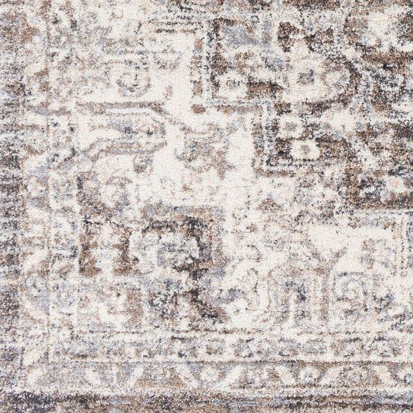 Livabliss Tuscany Traditional Medallion High Pile Area Rug for Formal Living and Dining Rooms Brown, Charcoal 8'10" x 12'2" TUS2318-9121