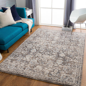 Livabliss Tuscany Traditional High Pile Area Rug Woven Polypropylene for Living Dining Rooms Brown, Charcoal 8'10" x 12'2" TUS2319-9121