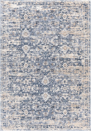 Livabliss Tuscany Traditional Medallion Area Rug High Pile Turkish Woven Living Room Floor Accent Dark Blue, Deni 8'10" x 12'2" TUS2320-9121