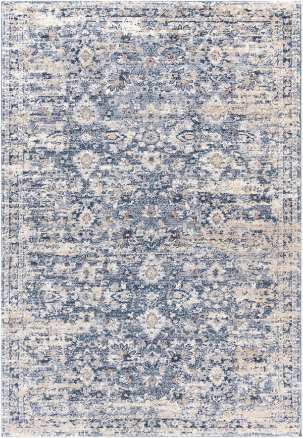 Livabliss Tuscany Traditional Medallion Area Rug High Pile Turkish Woven Living Room Floor Accent Dark Blue, Deni 8'10" x 12'2" TUS2320-9121