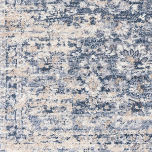 Livabliss Tuscany Traditional Medallion Area Rug High Pile Turkish Woven Living Room Floor Accent Dark Blue, Deni 8'10" x 12'2" TUS2320-9121