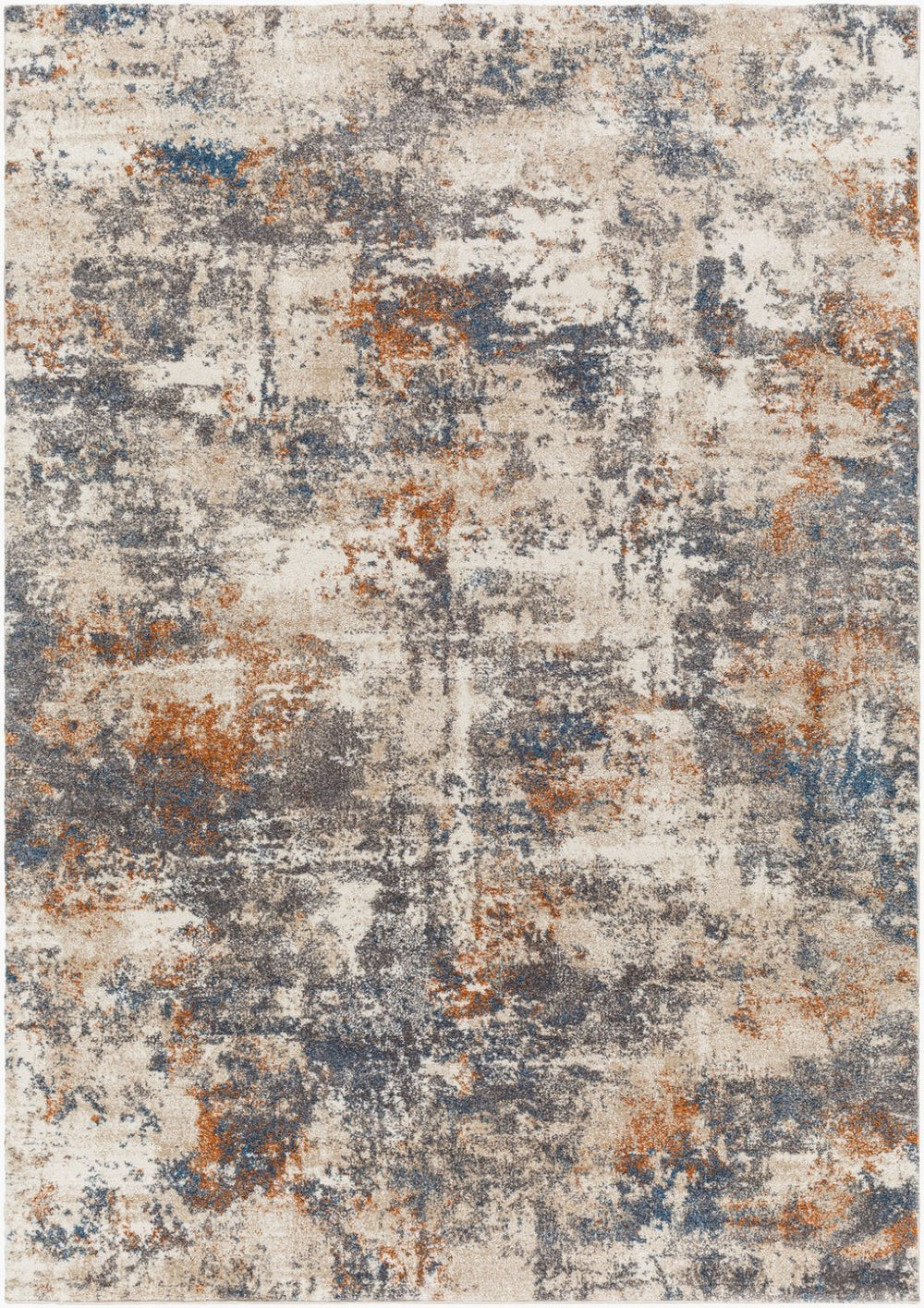 Livabliss Tuscany Plush High Pile Polypropylene Area Rug for Modern and Transitional Living Spaces Cream, Gray 7'10" x 7'10" TUS2325-710SQ