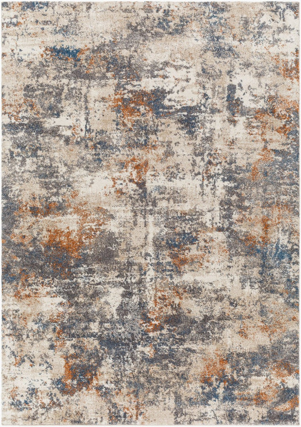 Livabliss Tuscany Plush High Pile Polypropylene Area Rug for Modern and Transitional Living Spaces Cream, Gray 7'10" x 7'10" TUS2325-710SQ
