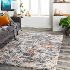 Livabliss Tuscany Plush High Pile Polypropylene Area Rug for Modern and Transitional Living Spaces Cream, Gray 7'10" x 7'10" TUS2325-710SQ