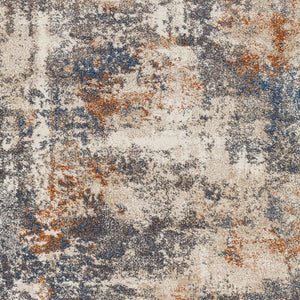 Livabliss Tuscany Plush High Pile Polypropylene Area Rug for Modern and Transitional Living Spaces Cream, Gray 7'10" x 7'10" TUS2325-710SQ