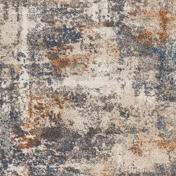 Livabliss Tuscany Plush High Pile Polypropylene Area Rug for Modern and Transitional Living Spaces Cream, Gray 7'10" x 7'10" TUS2325-710SQ