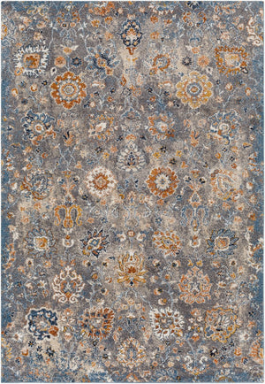 Livabliss Tuscany Medallion Polypropylene High Pile Area Rug for Large Living and Dining Rooms Gray, Light Bei 8'10" x 12'2" TUS2333-810121