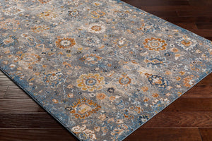Livabliss Tuscany Medallion Polypropylene High Pile Area Rug for Large Living and Dining Rooms Gray, Light Bei 7'10" x 7'10" TUS2333-710SQ