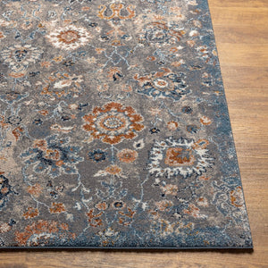 Livabliss Tuscany Medallion Polypropylene High Pile Area Rug for Large Living and Dining Rooms Gray, Light Bei 7'10" x 7'10" TUS2333-710SQ
