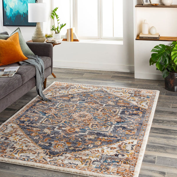 Livabliss Tuscany Traditional Polypropylene High Pile Area Rug Turkish Woven Living Room Accent Cream, Gray 2' x 2'11" TUS2334-23
