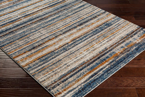 Livabliss Tuscany High Low Polypropylene Area Rug Woven in Turkey for Living Rooms Blue, Brown 4'3" x 5'7" TUS2337-4357