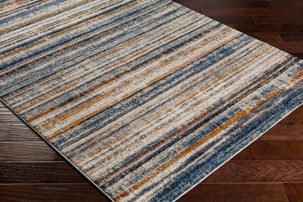 Livabliss Tuscany High Low Polypropylene Area Rug Woven in Turkey for Living Rooms Blue, Brown 4'3" x 5'7" TUS2337-4357