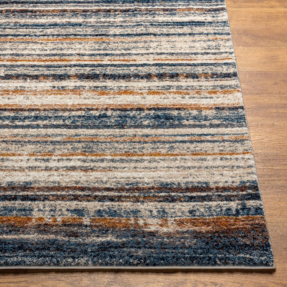 Livabliss Tuscany High Low Polypropylene Area Rug Woven in Turkey for Living Rooms Blue, Brown 4'3" x 5'7" TUS2337-4357