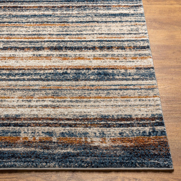 Livabliss Tuscany High Low Polypropylene Area Rug Woven in Turkey for Living Rooms Blue, Brown 4'3" x 5'7" TUS2337-4357
