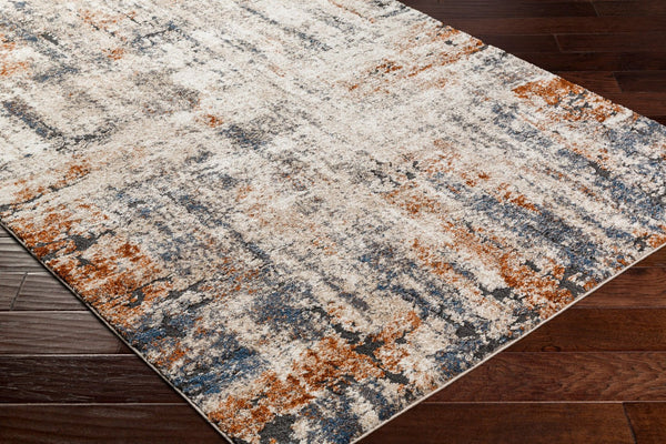 Livabliss Tuscany Machine Woven Polypropylene Area Rug for Modern Entryway or Transitional Decor Ivory, Charcoal 5'3" x 7'3" TUS2338-5373
