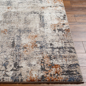 Livabliss Tuscany Machine Woven Polypropylene Area Rug for Modern Entryway or Transitional Decor Ivory, Charcoal 5'3" x 7'3" TUS2338-5373