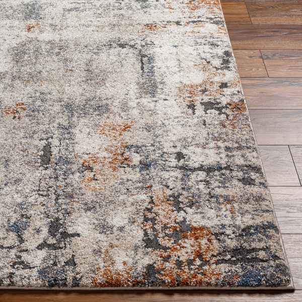 Livabliss Tuscany Machine Woven Polypropylene Area Rug for Modern Entryway or Transitional Decor Ivory, Charcoal 5'3" x 7'3" TUS2338-5373