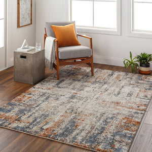 Livabliss Tuscany Machine Woven Polypropylene Area Rug for Modern Entryway or Transitional Decor Ivory, Charcoal 5'3" x 7'3" TUS2338-5373