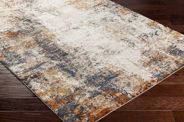 Livabliss Tuscany High Pile Polypropylene Rug Stain Resistant Entryway and Hallway Accent Ivory, Charcoal 6'7" x 9'6" TUS2339-6796