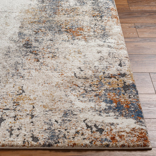 Livabliss Tuscany High Pile Polypropylene Rug Stain Resistant Entryway and Hallway Accent Ivory, Charcoal 6'7" x 9'6" TUS2339-6796