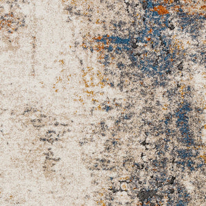 Livabliss Tuscany High Pile Polypropylene Rug Stain Resistant Entryway and Hallway Accent Ivory, Charcoal 6'7" x 9'6" TUS2339-6796