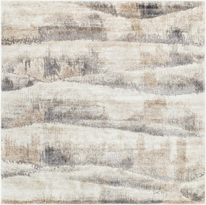 Livabliss Tuscany Geometric High Pile Area Rug Turkish Woven for Modern Living Spaces Ivory, Beige 7'10" x 7'10" TUS2345-710SQ