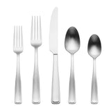 Oneida Reid Satin 20-Piece Stainless Steel Flatware Set, Rust-Resistant with Lifetime Warranty