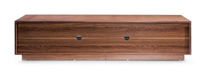 VIG Furniture Frost Modern Walnut Tv Stand With Remote‑Friendly Glass, Pull‑Out Drawers, Cable Management, 79" VGWCTV004SM-WAL