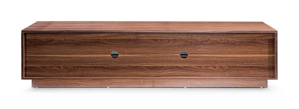 VIG Furniture Frost Modern Walnut Tv Stand With Remote‑Friendly Glass, Pull‑Out Drawers, Cable Management, 79" VGWCTV004SM-WAL