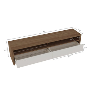 Duncan TV Stand with No-Tool Assembly, Spacious Shelves, and Stylish Storage for Modern Living Rooms