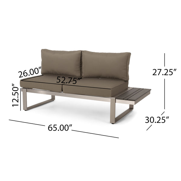 English Elm Christopher Knight Home® - Sterling Khaki Right Arm Sofa Seater - Stylish, Durable & Comfortable For Modern Living Spaces 68035.00GRY