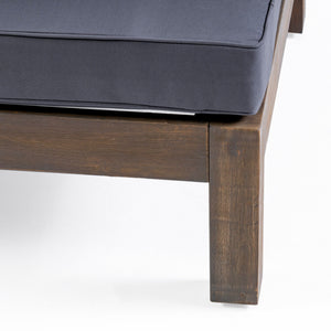 English Elm Christopher Knight Home® - OANA Outdoor Club Chair with Acacia Wood Frame, Removable Cushions, Slatted Design for Quick Drying Grey 65546.00DGRY