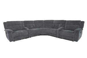 Parker Living Richland - Bristol Grey 7 Piece Modular Power Reclining Sectional with Power Adjustable Headrests Bristol Grey MRIC-PACK7T(H)-BRGR Parker House