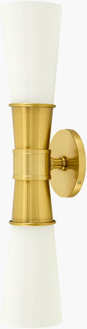 Surya Talva Geometric Art Deco Wall Sconce Glass Metal Accent Light for Modern Interiors TVA-001