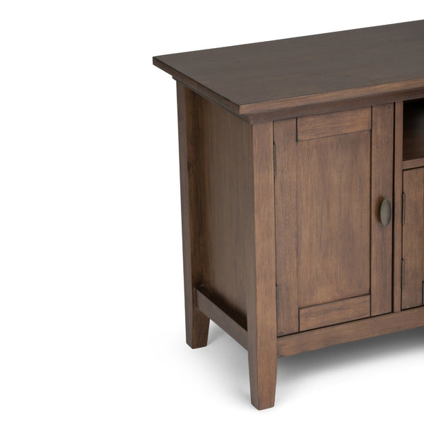 English Elm Redmond 72" Rustic Natural Aged Brown Tv Media Stand - Handcrafted Solid Wood With Ample Storage B136P158106-GIGA