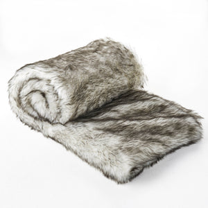 English Elm Christopher Knight Home® - BLANKET Luxurious Grey Faux Fur Throw 50"x60" Super Soft Cozy Pet-Friendly Warm Winter Accent 62633.00