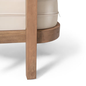 English Elm Christopher Knight Home® - Patio 3-Piece Acacia Wood Club Chair Set with Table, Plush Beige Cushions, Durable Outdoor Style N780P7230306