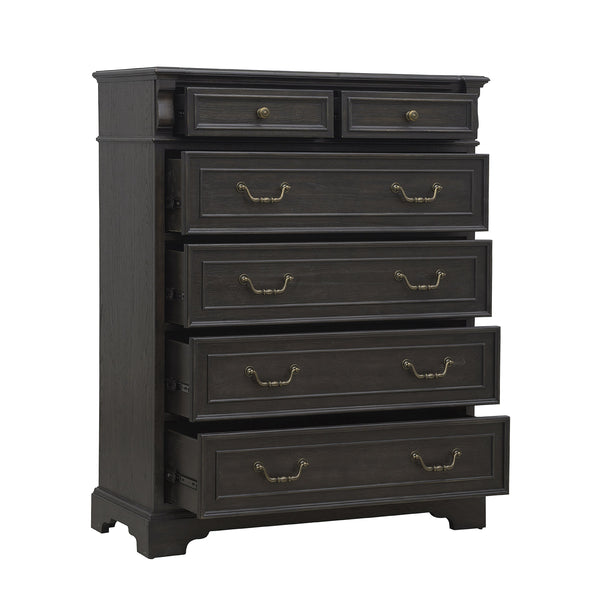 Pulaski Furniture Hickory Creek 6 Drawer Chest - Timeless Elegance In Rich Brown Velvet Finish For Classic Interiors Brown Split Heart Cathedral Hickory Veneers P386124-pulaski